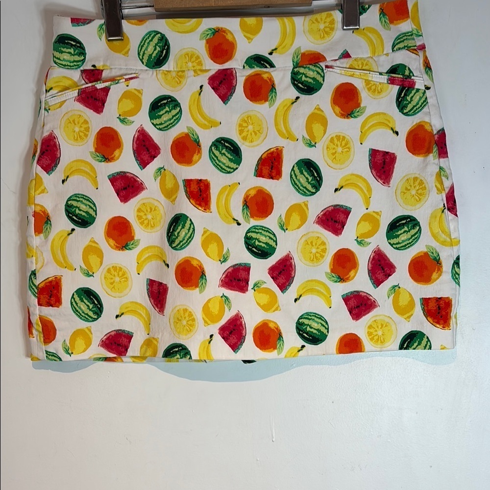 ATTYRE Women's Skort Skirt Fruit Watermelon Banana Lemon Orange size 14